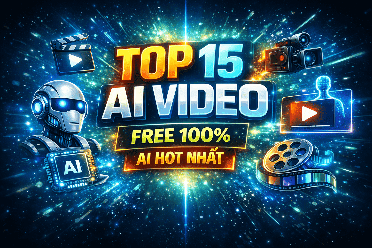 Top 15 công cụ AI tạo video miễn phí tốt nhất hiện nay