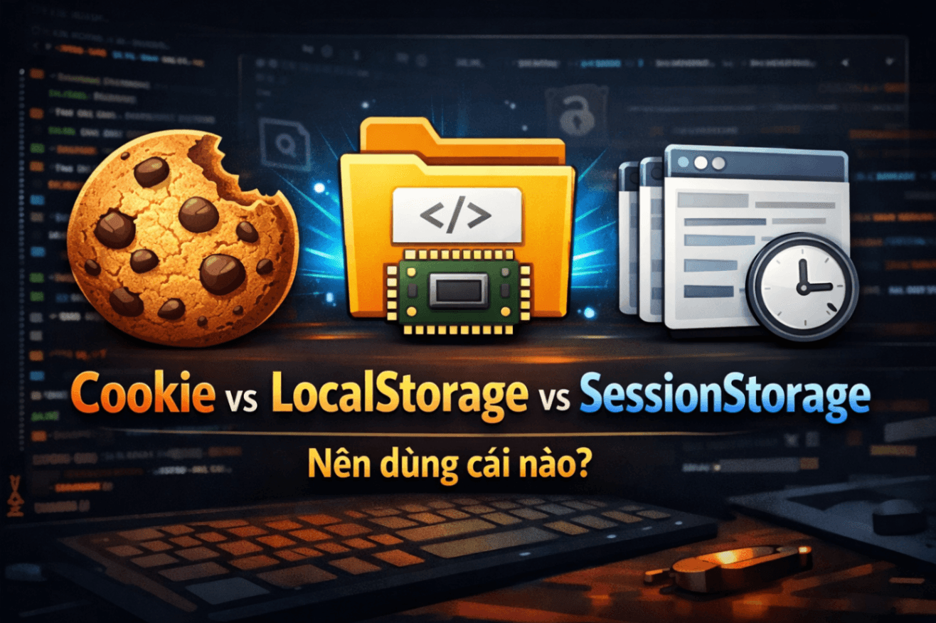 LocalStorage vs Cookie vs SessionStorage: Nên dùng cái nào?